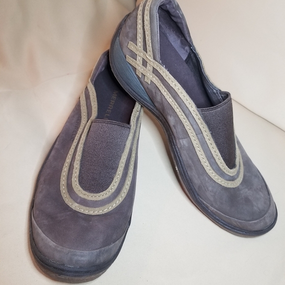 NWOT Merrell willow chocolate suede slip ons - Picture 6 of 9